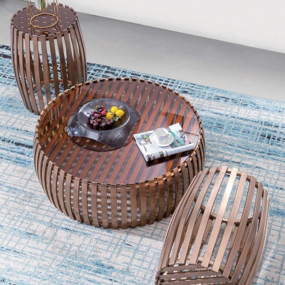 Couch Niewentafel Ronn Dëscher Ronn Sofa Metall Glas Designer