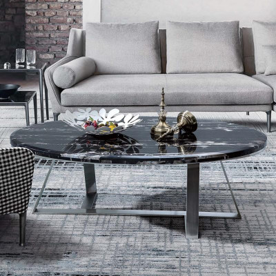 Couch Dësch Ronn Dëscher Ronn Sofa Neit Metall Glas Niewendësch Designer