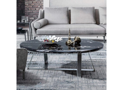 Couch Dësch Ronn Dëscher Ronn Sofa Neit Metall Glas Niewendësch Designer