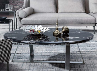 Couch Dësch Ronn Dëscher Ronn Sofa Neit Metall Glas Niewendësch Designer