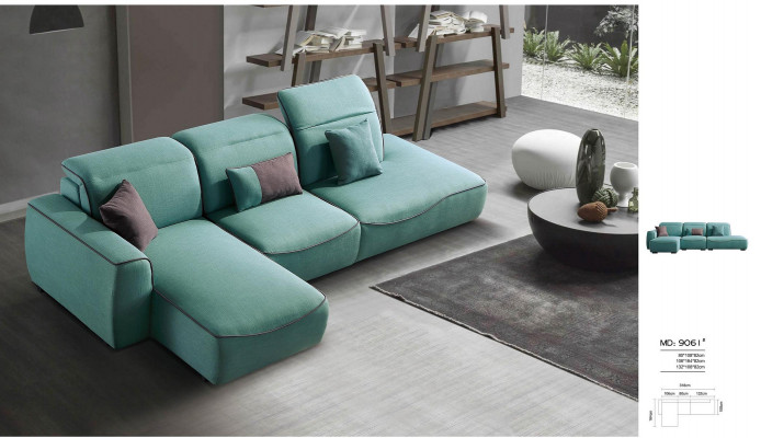 Italienesch Design Ecksofa Sëtz Polster Eck Garnitur Couchen EckeTextil