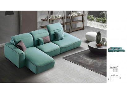 Italienesch Design Ecksofa Sëtz Polster Eck Garnitur Couchen EckeTextil