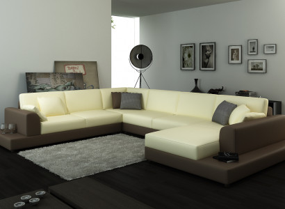 Wunnlandschaft Wunnzëmmer Ecksofa Lieder Sofa Couch Polster Sëtz