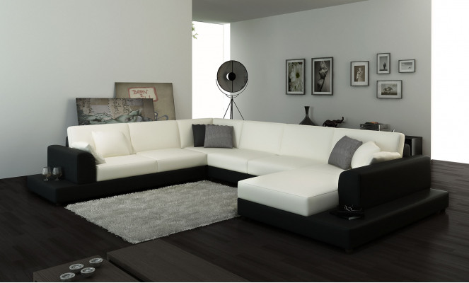 Wunnlandschaft Wunnzëmmer Ecksofa Lieder Sofa Couch Polster Sëtz