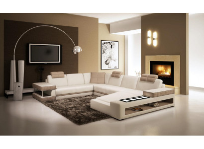 Design Ecken Grouss XXL Polster Eck Sofa Canapé Lieder Sofas Garnitur