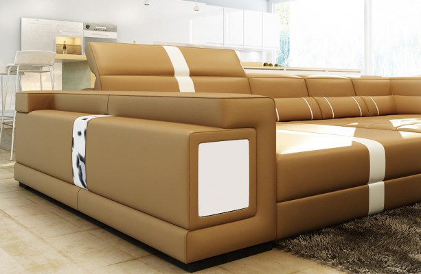 Luxus Wunnlandschaft Ecksofaa Sofa Canapé Polster Lieder Sëtz U Form