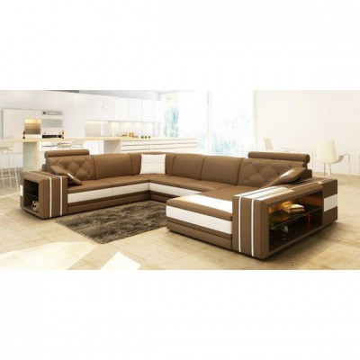 Wunnlandschaft Ecksofa Liederennsofa Sofa Couch Polster Sëtz Eck Garnitur DonbassB