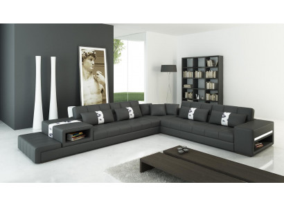 Liederdivan Canapé Wunnlandschaft Eckdivan Eck Garnitur Design Divan Modern