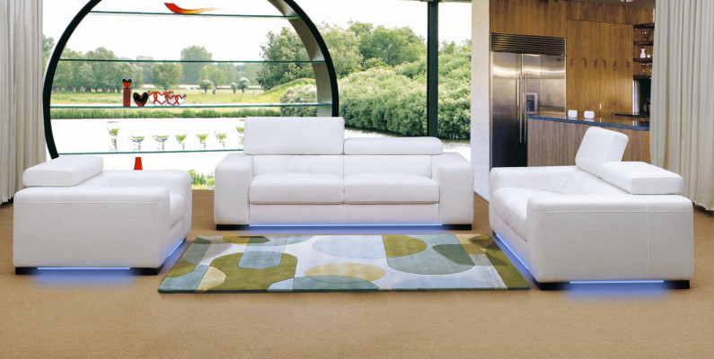 XXL Grouss 3-Sëtzer (ouni 2+1) Sofa Couch Polster Couchen Sofas Lieder Sëtz