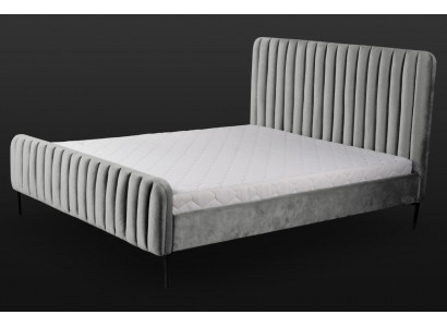 Grau duebel Schlofkummer Miwwelen Design elegant Stoff Hotel Ariichtung