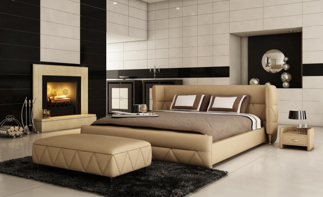 Modern Design Bett Hotel XXL Better Luxus Stil Duebel Lieder 140 160 180x200cm
