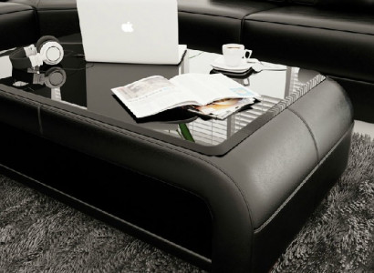 Soffadësch Design Dësch Wunnzëmmer Glas Lieder Canapé Säitendësch Sofas Kaffi