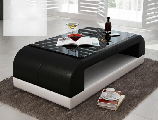 Soffatbesch Glas Design Kaffisdësch Wunnzëmmer Lieder Canapé Niewendësch Sofa