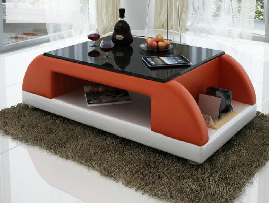 Modern Sofa Polster Lieder Dësch Wunnzëmmer Bäitstell Glas Dëscher Kaffi