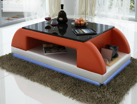 Modern Sofa Polster Lieder Dësch Wunnzëmmer Bäitstell Glas Dëscher Kaffi