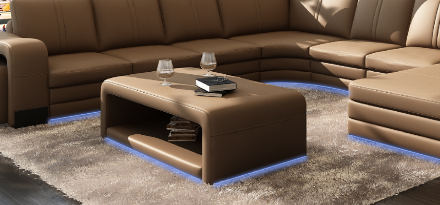 Design Moderne Couchdësch franco Dëscher Wunnzëmmer Dësch Gepolstert