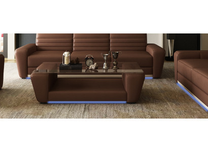 Modernt Designer Glasdësch Niewendësch Wunnzëmmer Dësch Couchtisch Sofa