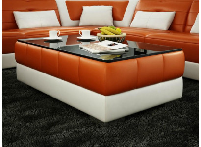 Sofadësch Design Dësch Wunnzëmmer Glas Lieder Canapé Sofa Bäistell Kaffi