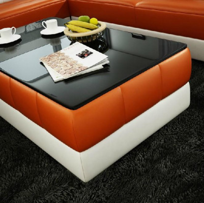 Sofadësch Design Dësch Wunnzëmmer Glas Lieder Canapé Sofa Bäistell Kaffi