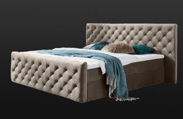 Chesterfield Sammetbetter Duebelbett 160x200 Design Better Hotel Eriichtung