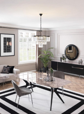Luxe Iesszëmmer Iessdësch Loft Design Dësch Miwwelen Ariichtung
