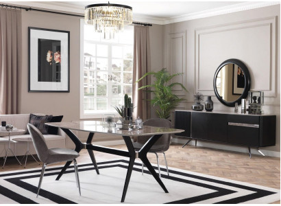 Luxe Iesszëmmer Iessdësch Loft Design Dësch Miwwelen Ariichtung
