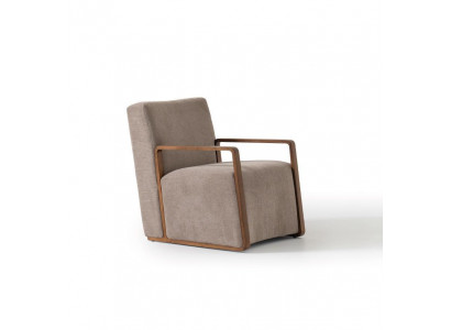 Sesel 1-Sëtz Sofa Textil Stoff Couch Këssen Design Miwwelen Nei Gro