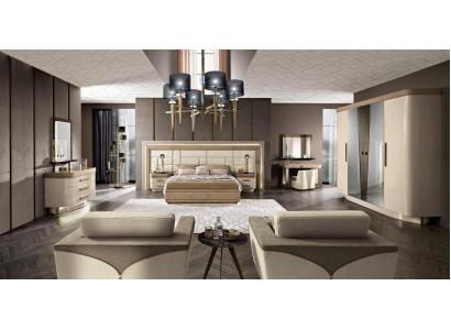 Komplett Schlofzëmmer Set Bett Nuetsschaf Kommode Neit Design Schlofzëmmer 9 Stécker.