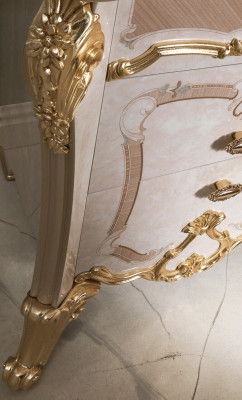 Design-Schlofzëmmer Komplett-Set Bett Nuetsdësch Komoud Nei Italien 6 Stéck Sets