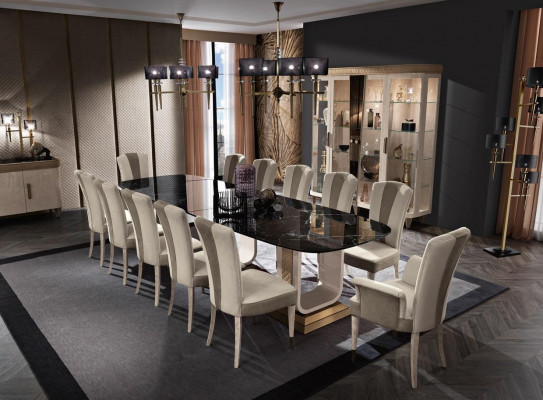 Komplett Iesszëmmer Dësch Kommode 10x Still Set Garnitur Grupp 11 Deeler nei