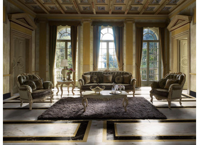 Sofa Canapé Stoff Polster Sëtz 3+1+1 Sëtzer Garnitur Design Canapéën Sofae Nei