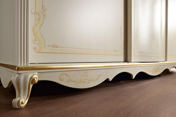Schlofzëmmermiwwel Bett Schaf Schüffladr Nuechtisch mat Schüffladr Kommode 5tlg