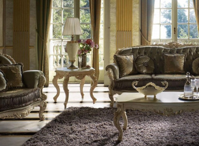 3+2 Sëtz Set Design Polster Sofas Textil Relax Klassesch Neien Braun