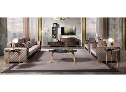 Polstergarnitur Miwwelen Couchen Lieder Büro Nei Sofagarnitur 3+1+1 Sofas Couch Nei