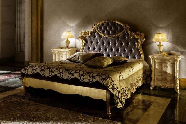 Bett Schlofkummer Set Design Miwwelen Klassesch Luxus Better Nei 2x Nuetsdësch 3tlg.