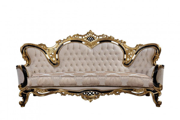 Sofa Chesterfield Barock Canapé 5tlg Set Sofagarnitur 3+3+1+1 Sëtz Dësch