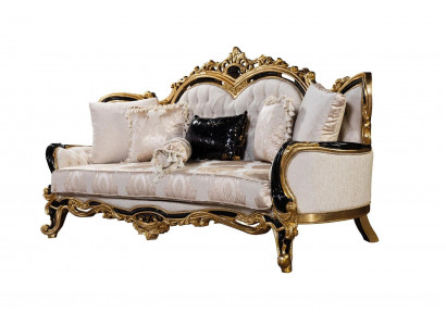 Chesterfield 3 Sëtzer Designer Sofa Luxus Polstersofaen Couchen Stoff Textil Nei