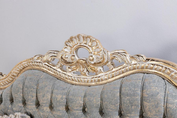 Chesterfield 3 Sëtzer Designer Sofa Luxus Polster Sofas Couchen Stoff Textil