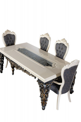 Luxus Iessdësch Barock Dëscher Iesszëmmer Dësch Klassesch Miwwelen Iessdëscher