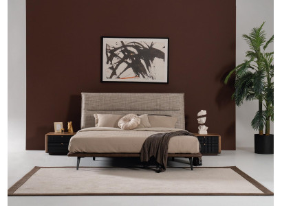 Italienesch Schlofzëmmer Bett 2x Nuetsdësch 3tlg. Luxus Stil Modern