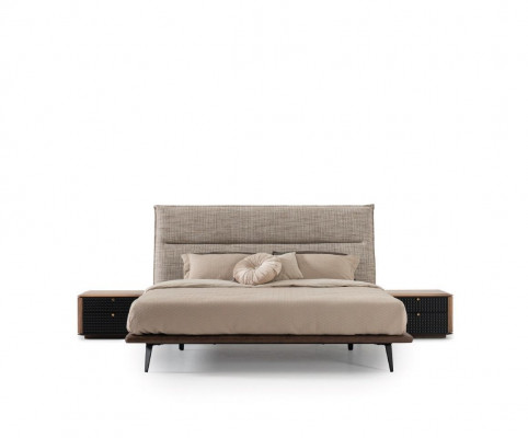 Italienesch Schlofzëmmer Bett 2x Nuetsdësch 3tlg. Luxus Stil Modern