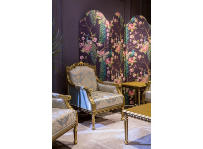 Fauteuil Einsëtzeger Luxus 1 Sëtz Polster Sëtz Designer Textil Sëtz Stoff Art déco