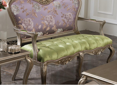 Barock Rokoko Bank Canapé Faarweg Bänken Couch Klassesch Miwwelen Chesterfield