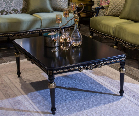 Schwaarze Couchdësch Couchdëscher Wunnzëmmer Holz Dësch Bäistelltësch Neit