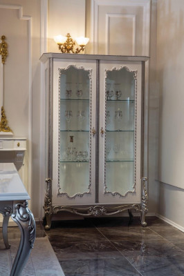 Vitrinn Glasschaf Vitrinn Wunnzëmmer Holz Kommode Luxus Miwwelen Nei