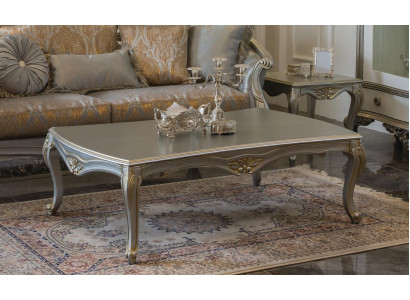 Luxus Dësch, Klassesch Couchtischen, Gold, Sëlwer Dësch, Holz
