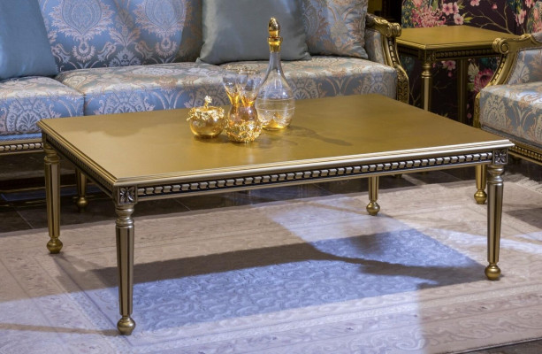 Couch Dësch Kaffi Dëscher Wunnzëmmer Luxus Couchtisch Design Gold Neien