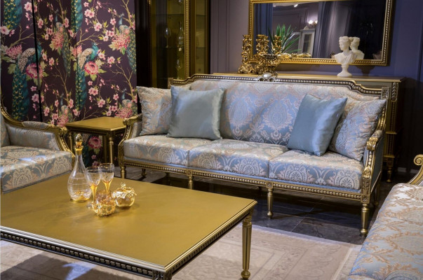 Couch Dësch Kaffi Dëscher Wunnzëmmer Luxus Couchtisch Design Gold Neien
