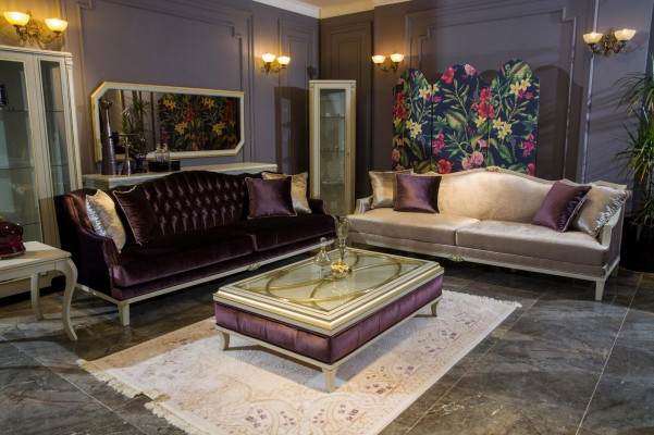 Holz Couchtisch Kaffisdësch Bäisetelltësch Design Dësch Luxus Glastësch
