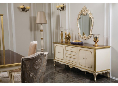Italienesch Miwwelen Kommode Gold Barock Rokoko Sideboard Kommoden Holz
